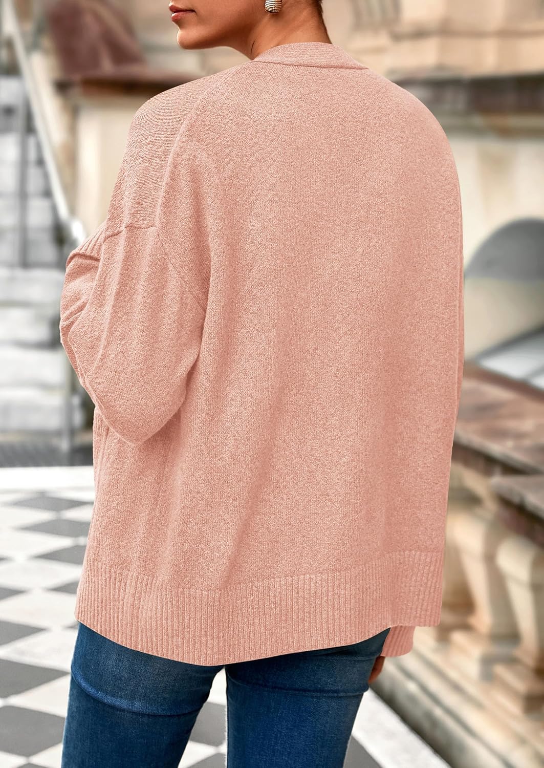 PRETTYGARDEN Women's 2026 Oversized Cardigan Sweaters Trendy Chunky Knit Long Sleeve V Neck Button Down Fall Winter Outfits - Image 4