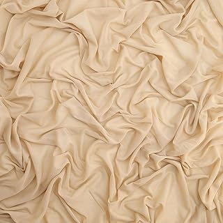 Zelouf Fabrics Sand Nylon Mesh Fabric by The Yard – Stretchy, Soft Power...