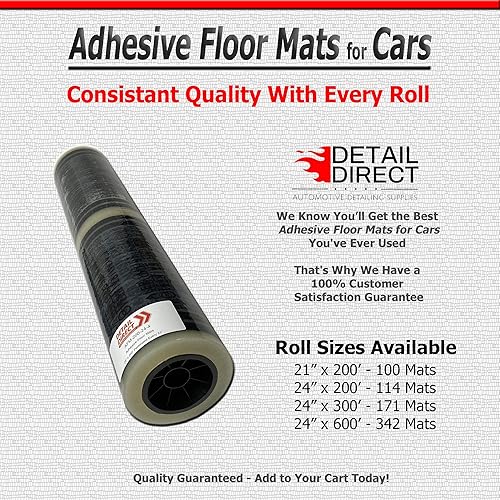 Miniatura 3 de Alfombrillas autoadhesivas para el piso del concesionario de automóviles deben quitar el texto de 4 mil de grosor (rollo de 300 pies)