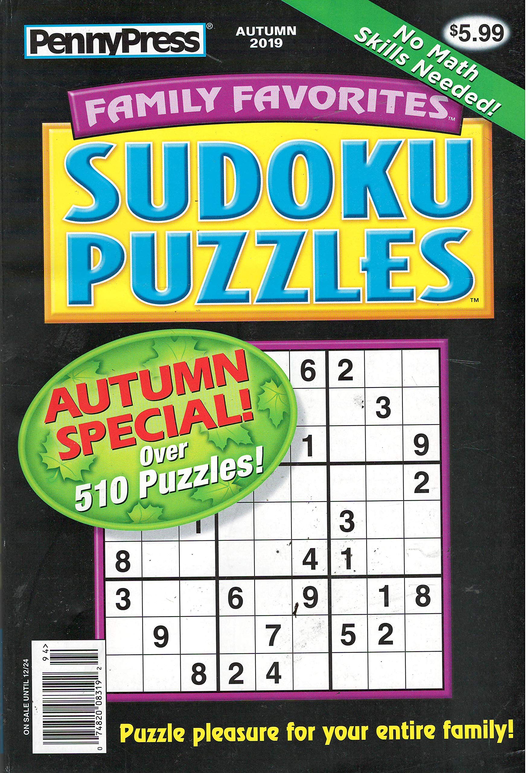 Penny Press Family Favorite Sudoku Puzzles Autumn 2019