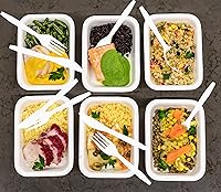 Vista 4 de Plasticpro Cubiertos Tenedores de plástico cubiertos desechables de peso medio (blanco, 1000 tenedores)