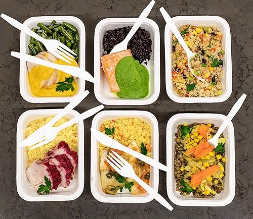 Miniatura 2 de Plasticpro Cubertería 800 cucharas de sopa de plástico desechables blancas de peso medio