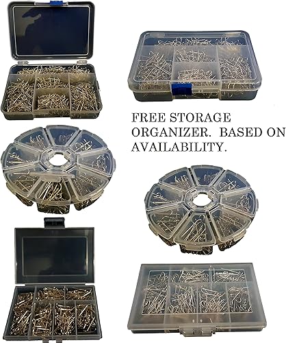 Vista 4 de 888 Display USA, Inc - Jewelry Display Jeweler's Pins Upin or U-Pin Shape for securing Jewelry - Free Storage Organizer (100, Silver)