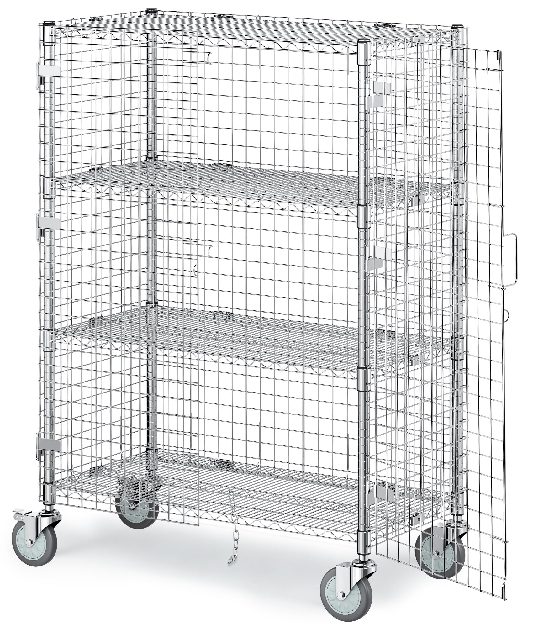 Wire Securi Cart - Kit di rete metallica classificata NSF Sto Ca le Ch per magazzini, negozi di alimentari e uso domestico (45,7 x 91,4 cm)