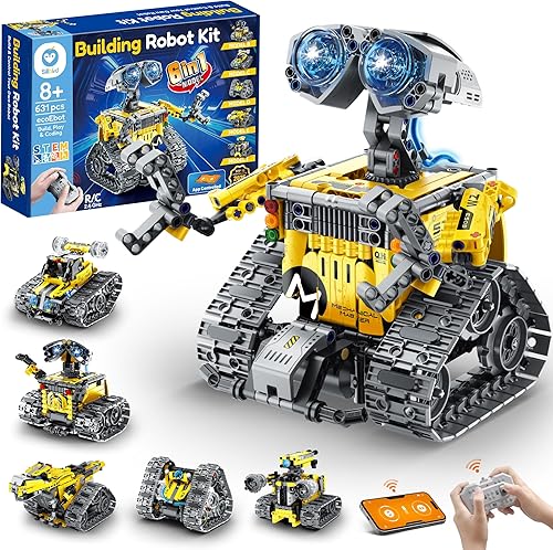 Sillbird Kit de construcción de robot con control remoto, regalos para niños de 8 a 13 años, codificación STEM robótica Technic Racer Car Toys para