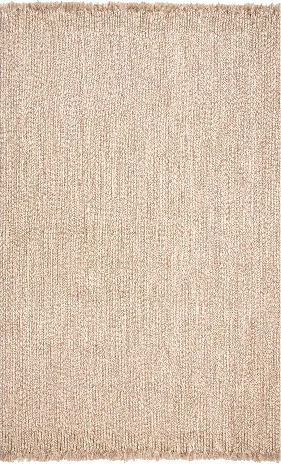 Casual Elegance Braided Tan Synthetic 3' x 5' Indoor/Outdoor Rug