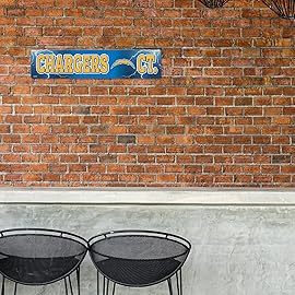 Rico Industries NFL Los Angeles Chargers 16-inch Plastic Street Sign Dcor 3.75 x 16-