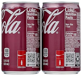 مشروب كوكا كولا الكرز الصودا الناعمة ، 7.5 Fl Oz (حزمة من 6)
