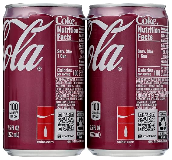 مشروب كوكا كولا الكرز الصودا الناعمة ، 7.5 Fl Oz (حزمة من 6)