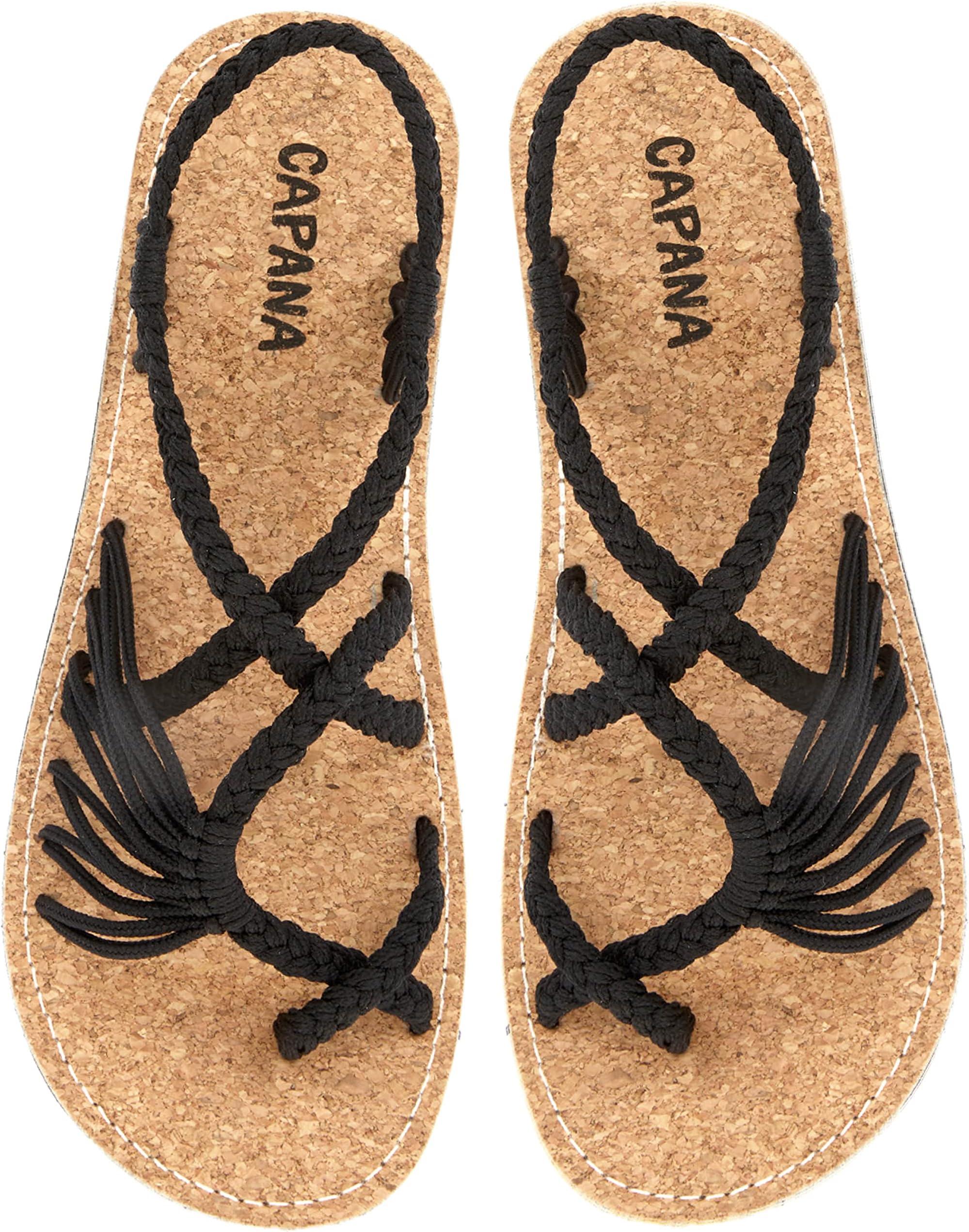 Capana Woven Women's Flat Sandals - Strappy Braided Sandals, Beach Sandals for Women Dressy Summer, Rope Bohemian Sandals, Spring Casual Womens Shoes, Comfy Boho Flats for Teen Girls – Banyan