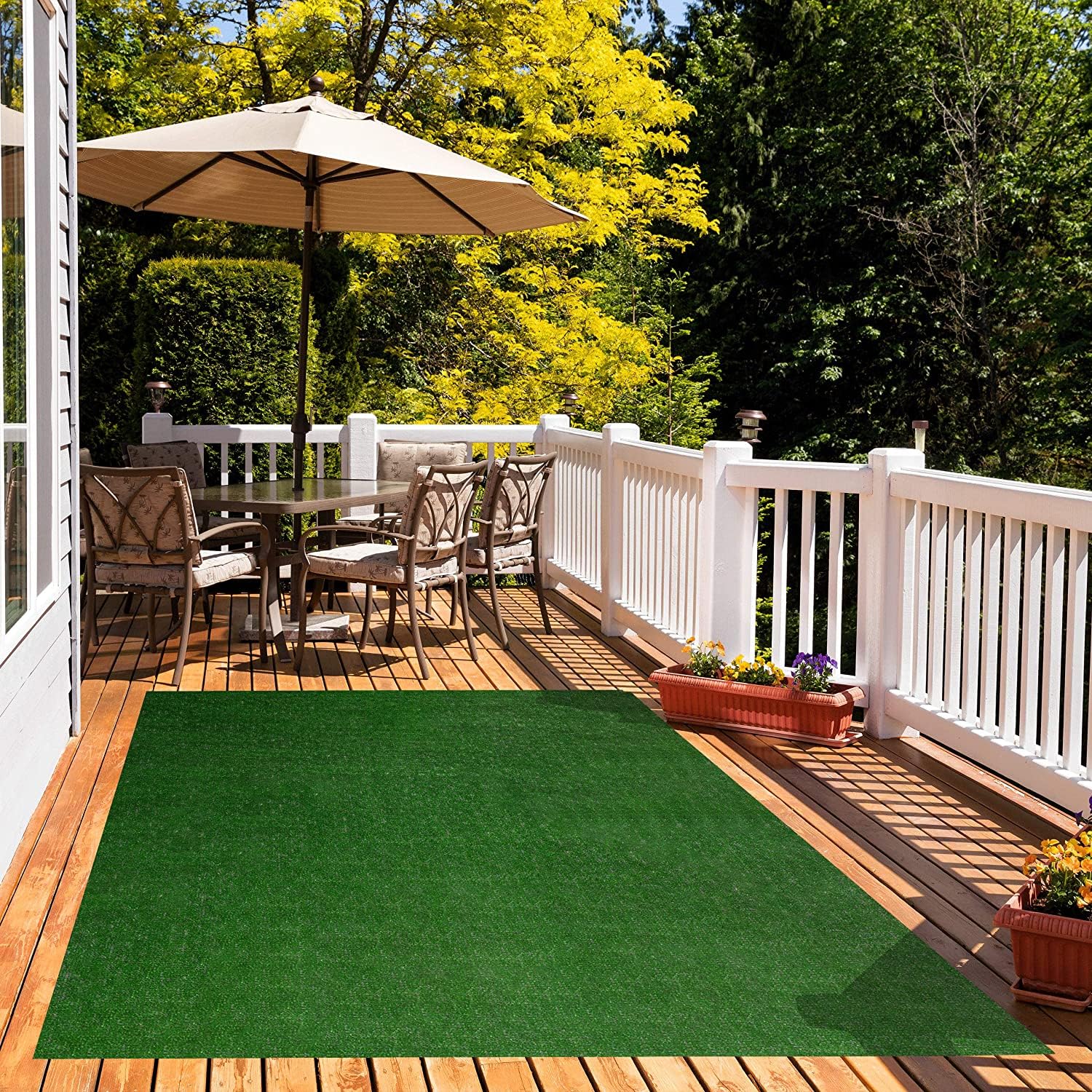 KOECKRITZ Artificial Turf Roll | Premium Outdoor Rug Square & Fake Floor Grass Decor | Custom - Cut, Lightweight Outdoor Carpet | Perfect as Door Mat