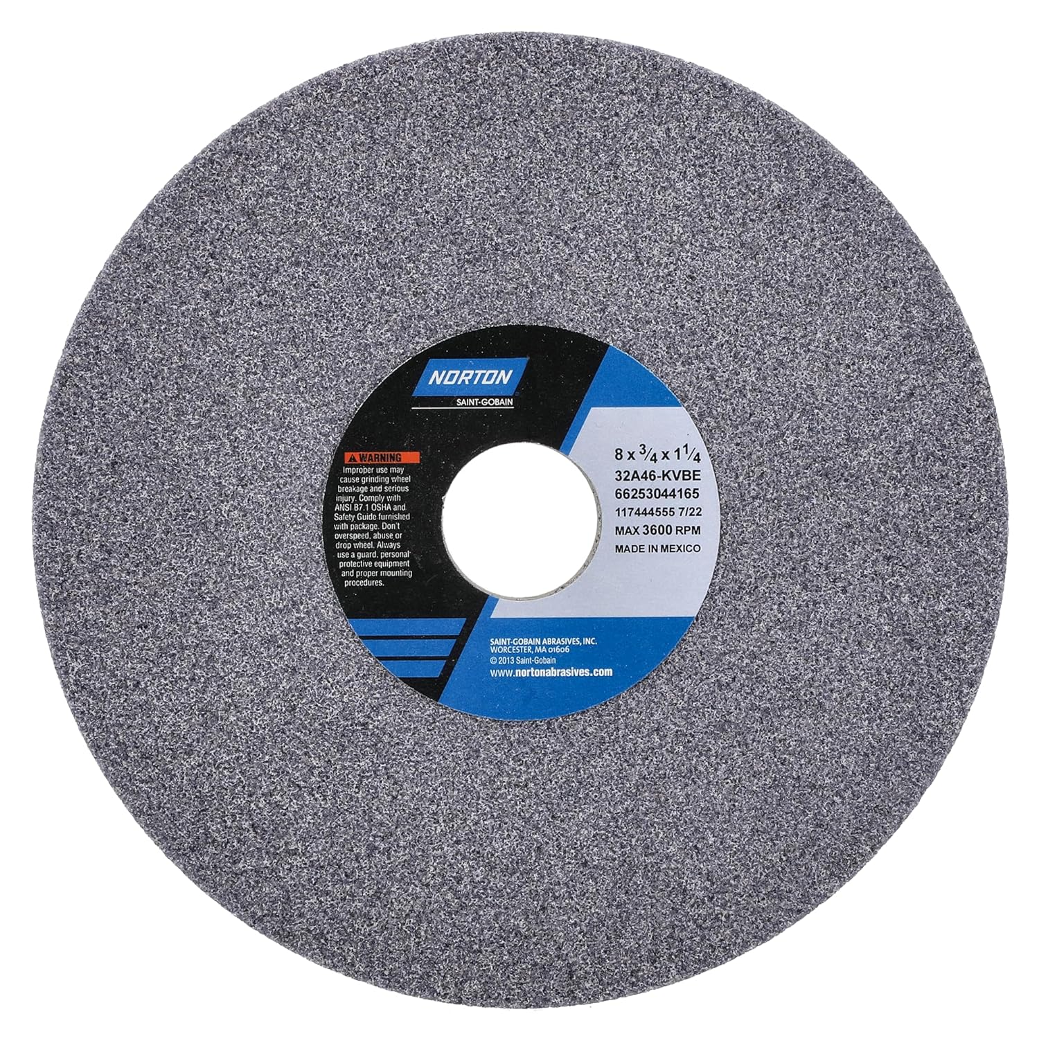 Grinding Wheel, T1, 8x3/4x1-1/4, AO, 46G, PK1