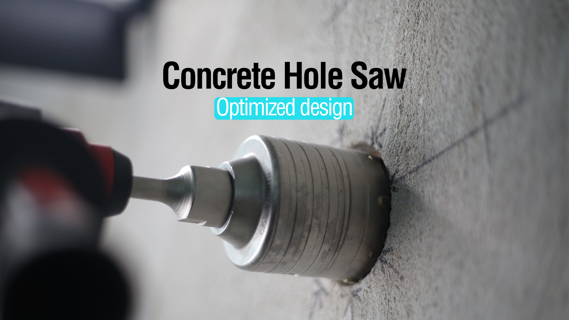 Image of BINOTA 45 mm (1-3 /4 inch) Concrete Hole Saw with SDS-Plus Shank | Tungsten carbide drill bit; SDS-Plus shank (220 mm); Cross-type center drill; Dry drilling for concrete /brick /stone /masonry