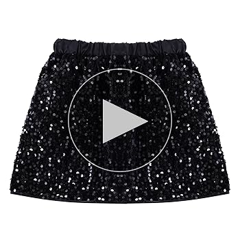 Amazon.com: Haakong Black Girls Sequin Skirt for Girls Party