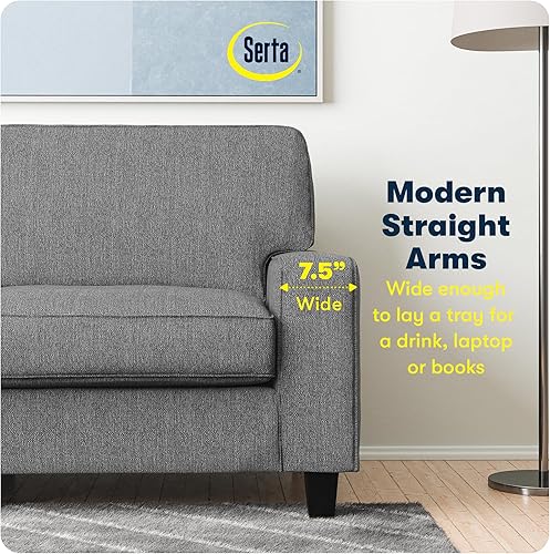 Miniatura 96 de Serta Palisades Sofás Tapizados para Sala, Sofá de Diseño Moderno, Tela, gris (Glacial Gray) gris (Glacial Gray),Beige,Marrón,Alforfón Beige,Marrón