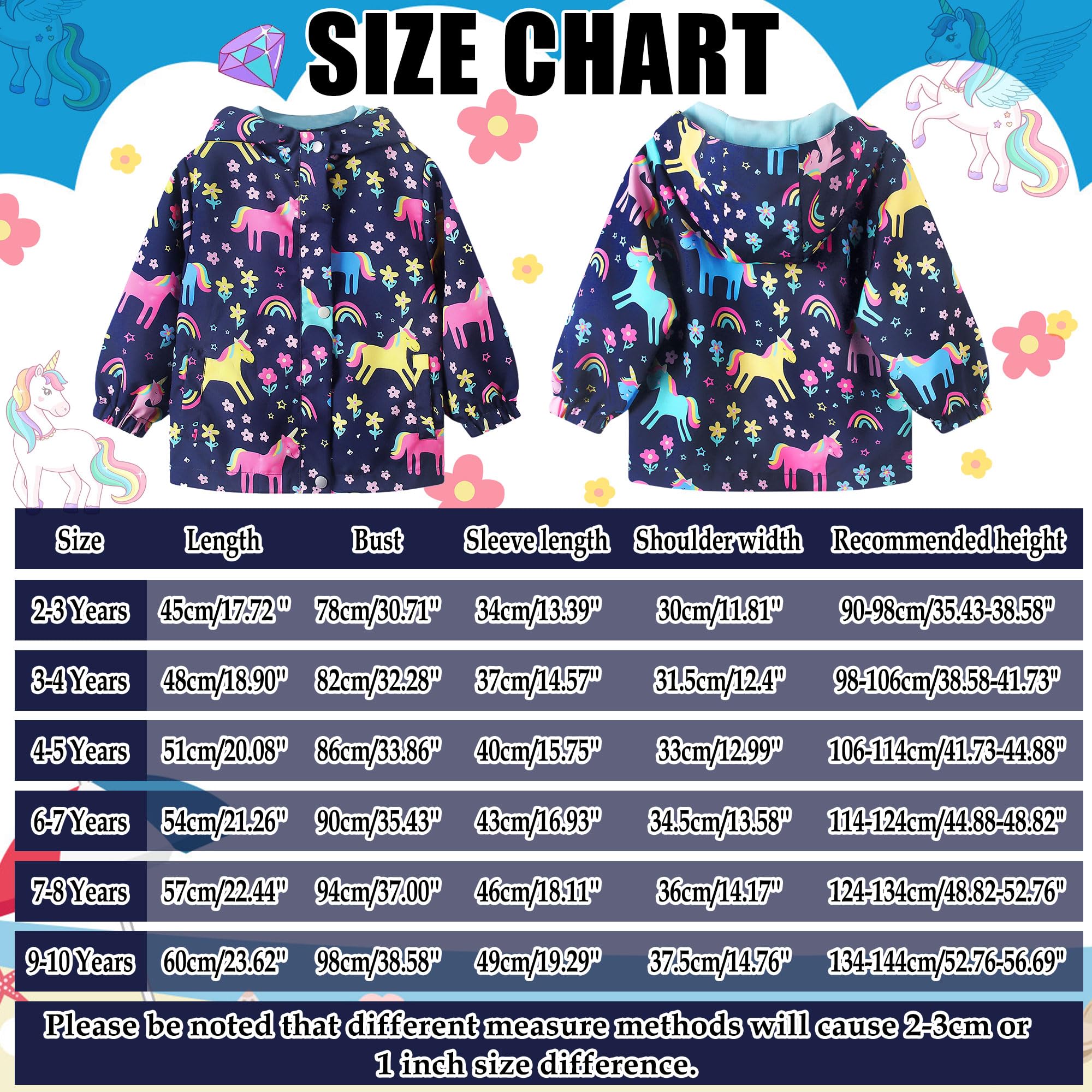 JinBei Chaqueta Impermeable con Capucha para Niños Chubasquero Transpirable de Manga Larga al Aire Libre Deportivo Softshell Abrigos Ligeros con Forro Blando Niño Niña Edad 2-10 Años