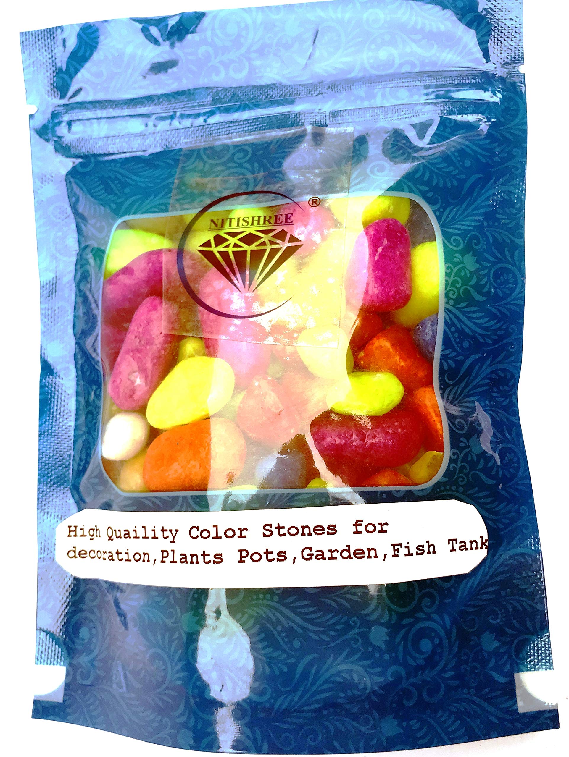 Multi-Color Decorative Small Stone for Garden/Lawn/Aquarium Decoration Glossy Stones for Home Decorative, Vase Fillers, Aquarium Fish Tank,Garden (500gm) (B08V73KXS3) Amazon Price History, Amazon Price Tracker