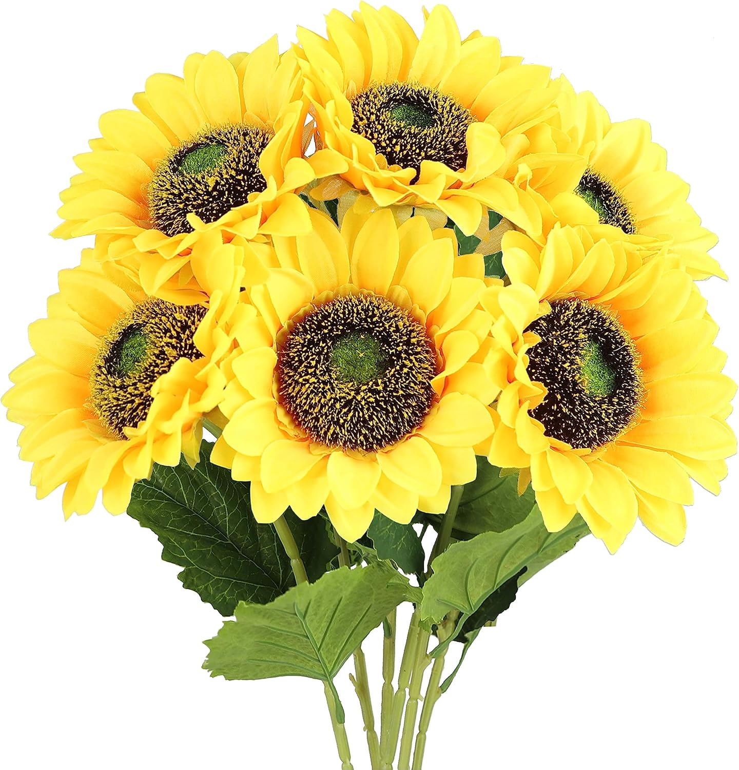Julove Floray 6pcs Sunflowers Artificial Flowers with Long