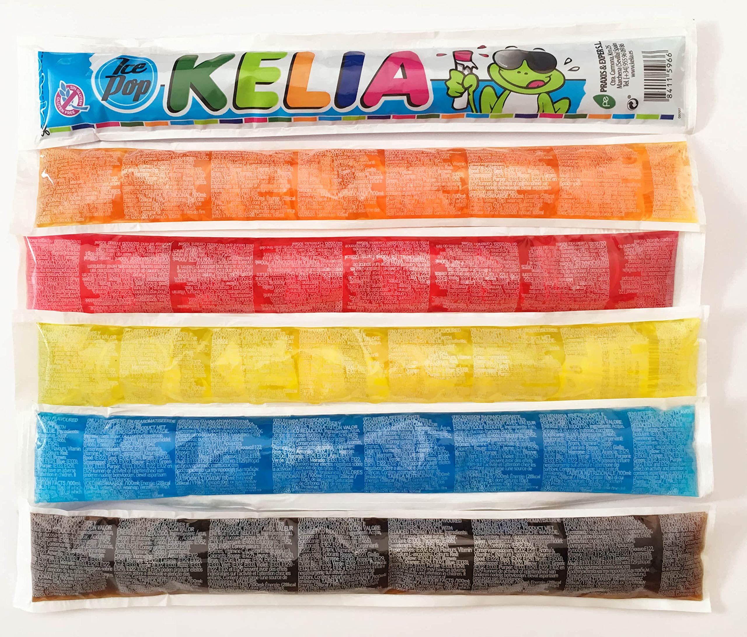 KELIA Polos para Congelar 105 ml sabores surtidos en caja regalo atracom.es [Pack 30 ud x 105 ml]