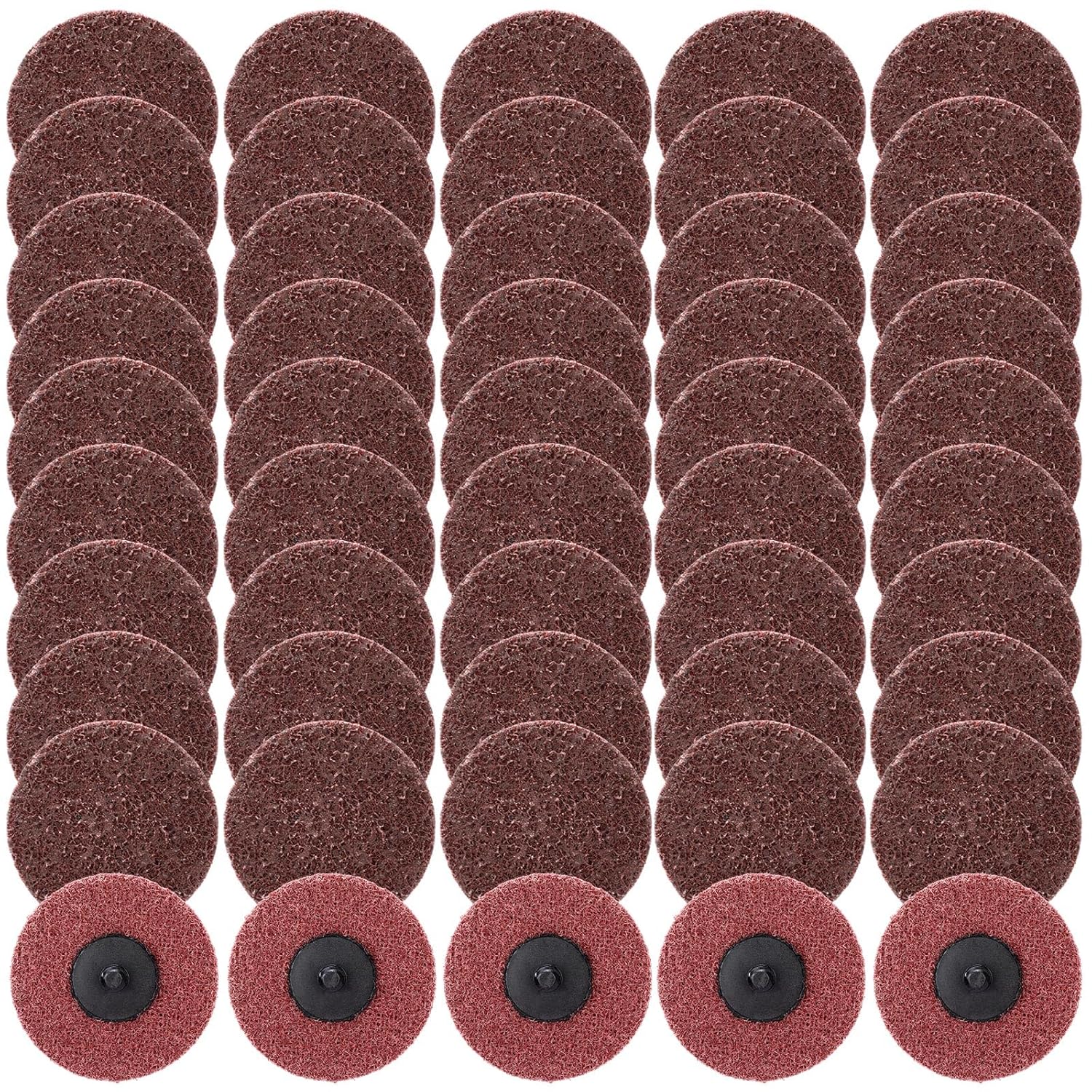 50 Pcs 3 Inch Sanding Discs Quick Change Sanding Discs Nylon Surface Conditioning Grinder Wheels for Angle Grinder, Stock and Rust Removal, Grinding, Deburring (Blue)