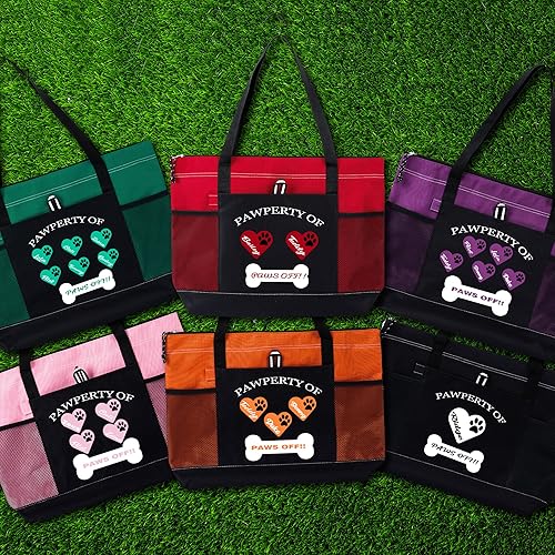 Miniatura 4 de Bolsa de almacenamiento de alimentos para perros, bolsas de mano personalizadas para juguetes para mascotas, bolsa de viaje con bolsillos de malla