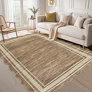 GarveeHome Living Room Rug 5x7 Rug Machine Washable Stain Resistant Area Rug Non