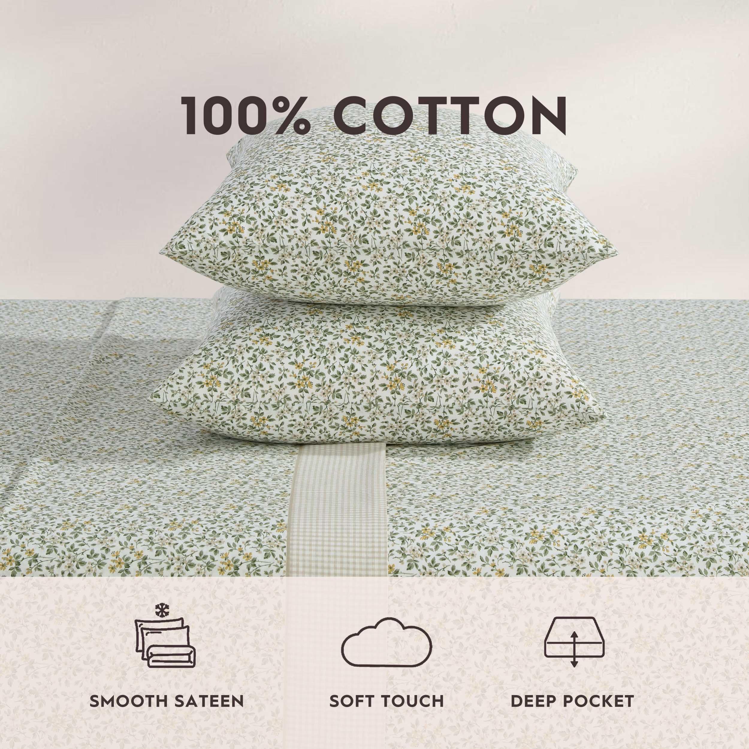Amazon.com: Laura Ashley - King Sheet Set, Breathable Percale
