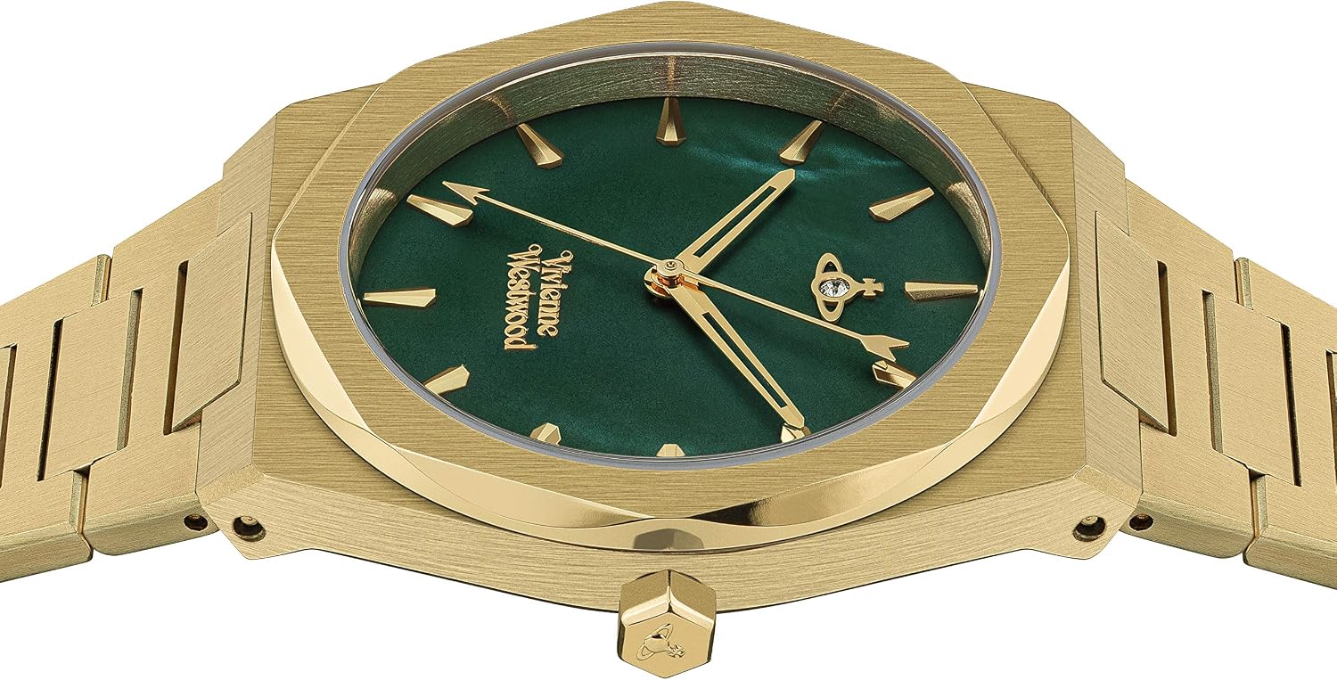Vivienne Westwood Limehouse Womens Quartz Watch with Green Dial and Gold Stainless Steel Bracelet