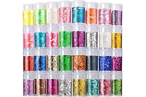 LEOBRO 32-Color Chunky Glitter for Christmas Sparkle
