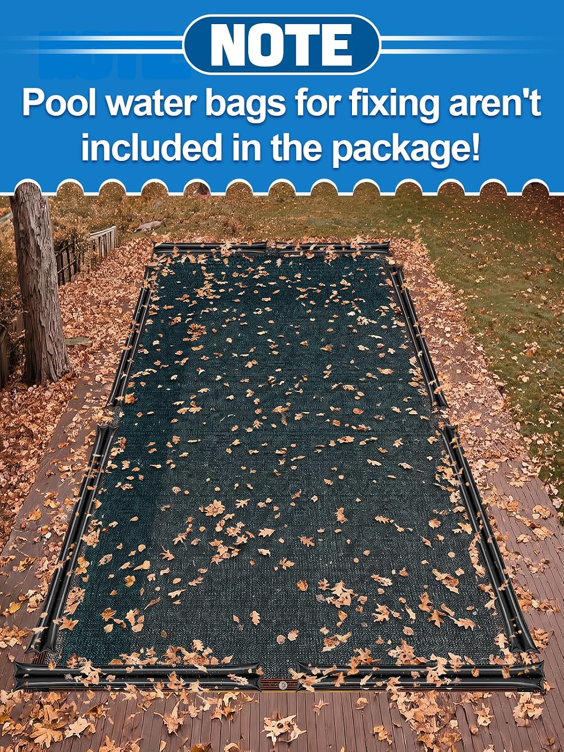  26x46ft Pool Leaf Net Cover for 20x40ft Inground & Above Ground Pool thumbnail