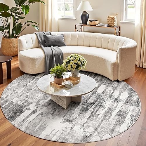 Vista 156 de jinchan Alfombra de pasillo de 2 x 6 pulgadas, lavable, moderna, abstracta, gris, con estampado múltiple, alfombra para interiores, contemporánea