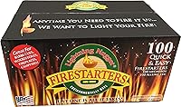Lightning Nuggets N100SEB 100 Count Fire Starters - Food Grade, No Lighter Fluid, Ideal for Campfires, BBQs, Wood Stoves