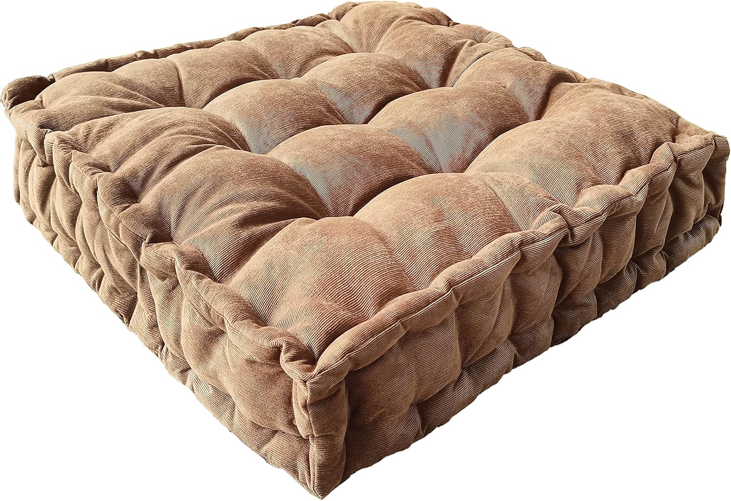 Floor Pillow 25x25 Inch,Square Meditation Cushion Floor Seating for Adults,Oversized Tufted seat Cushion Reading Nook for Kids, Yoga Meditation Pillow for Sitting on Floor, (Beige) : Home & Kitchen