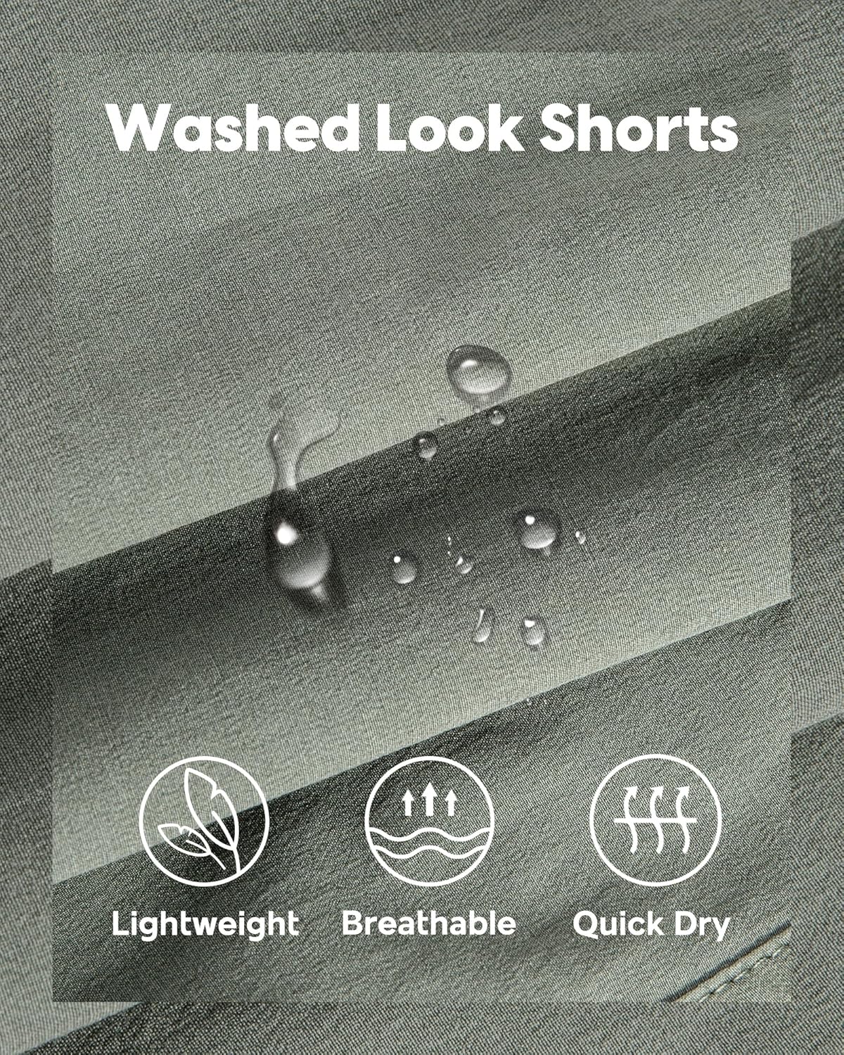 maamgic Men's 5 inch Inseam Shorts Pull-On Relaxed Fit Comfort Stretch Short Shorts with Pocket - Image 2