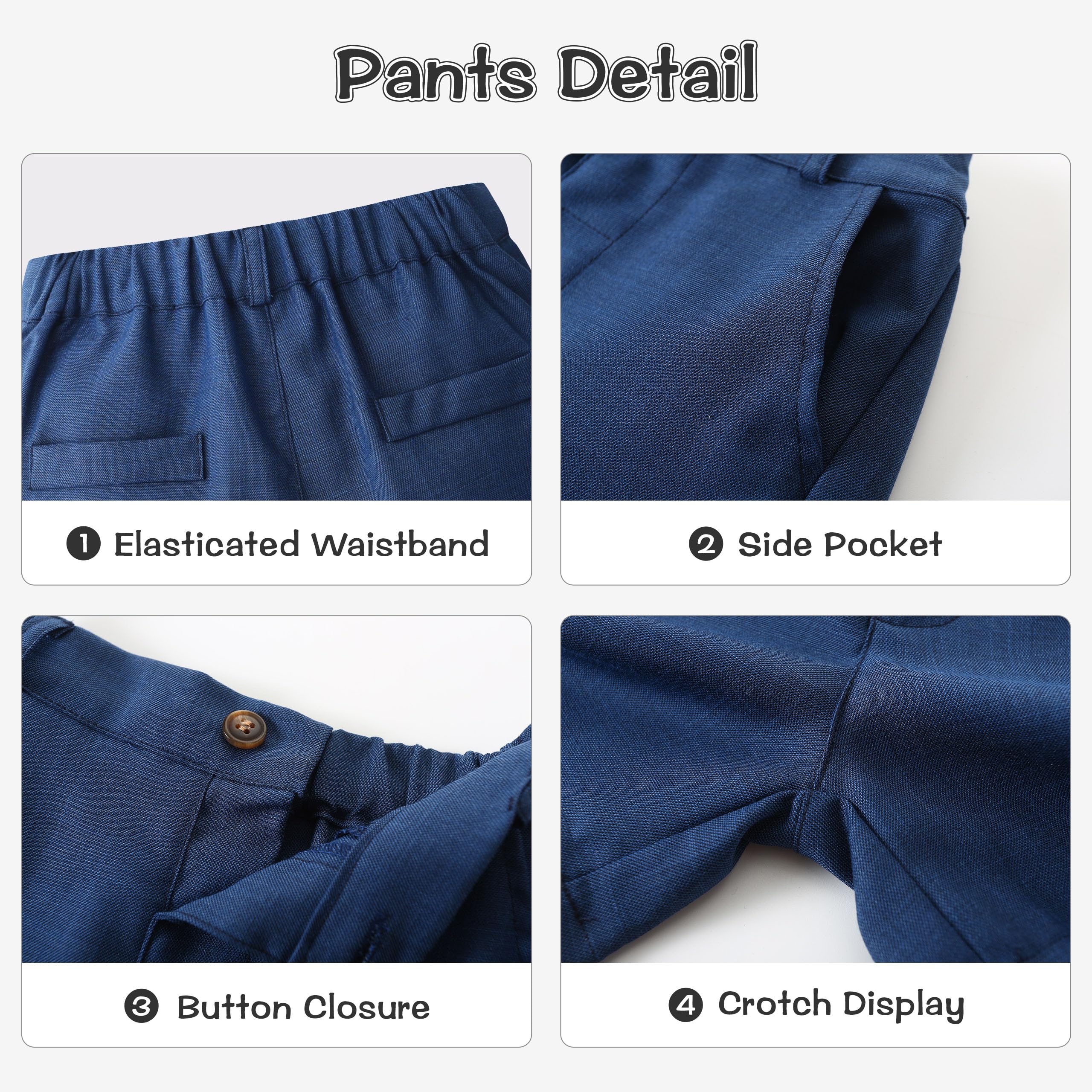 Volunboy Trajes para Bebé Niños de Boda Ceremonia, Verano Conjunto de Chaleco, Camisa, Pajarita, Shorts 4 Piezas