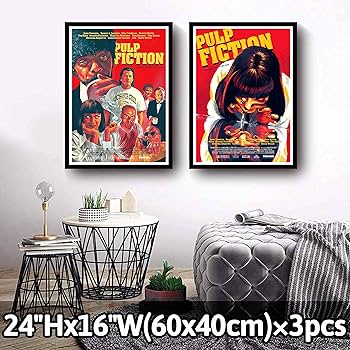 Amazon.co.jp: パルプフィクション キャンバスプリントポスター 男の