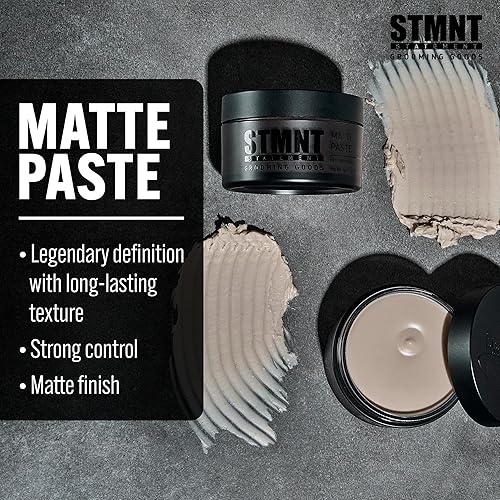 Miniatura 2 de STMNT Grooming Goods - Pasta mate de 3.38 onzas, fijación fuerte durante todo el día y alto volumen, pasta de arcilla para el cabello para hombres