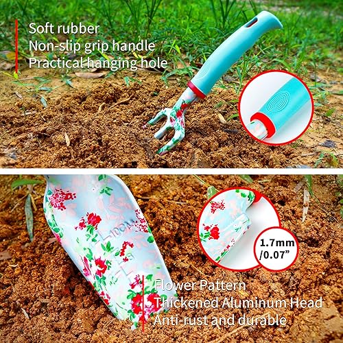 Miniatura 3 de Regalos para mamá, juego de regalos de jardinería para mujer, herramientas de jardinería floral con bolsa de mano, regalos para ella para novia,