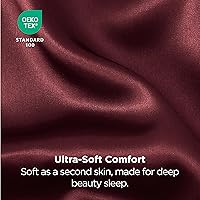 Vista 20 de Bedsure Fundas de almohada de satén, similares a las fundas de almohada de seda tamaño Queen, juego de 2, fundas de almohada para mujeres que