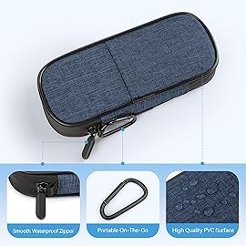 Gelozid Insulin Pen Cooler Travel Case Diabetic Medication Insulated Cool Organizer with 2 Reusable Ice Packs for Insulin Pen and Other Diabetic Supplies, for the Daily Life and Trip (Dark Blue)