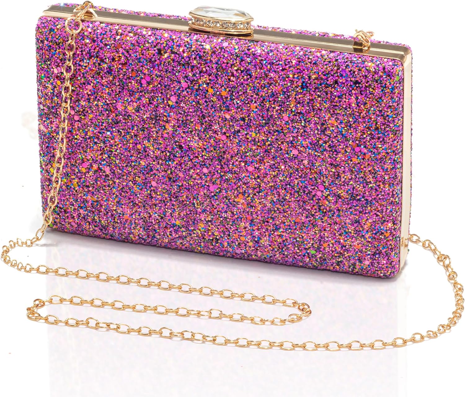 CARIEDO Women's Sparkling Clutch Purse Elegant Glitter Evening Bags Bling Evening Handbag for Dance Wedding Party Prom Bride