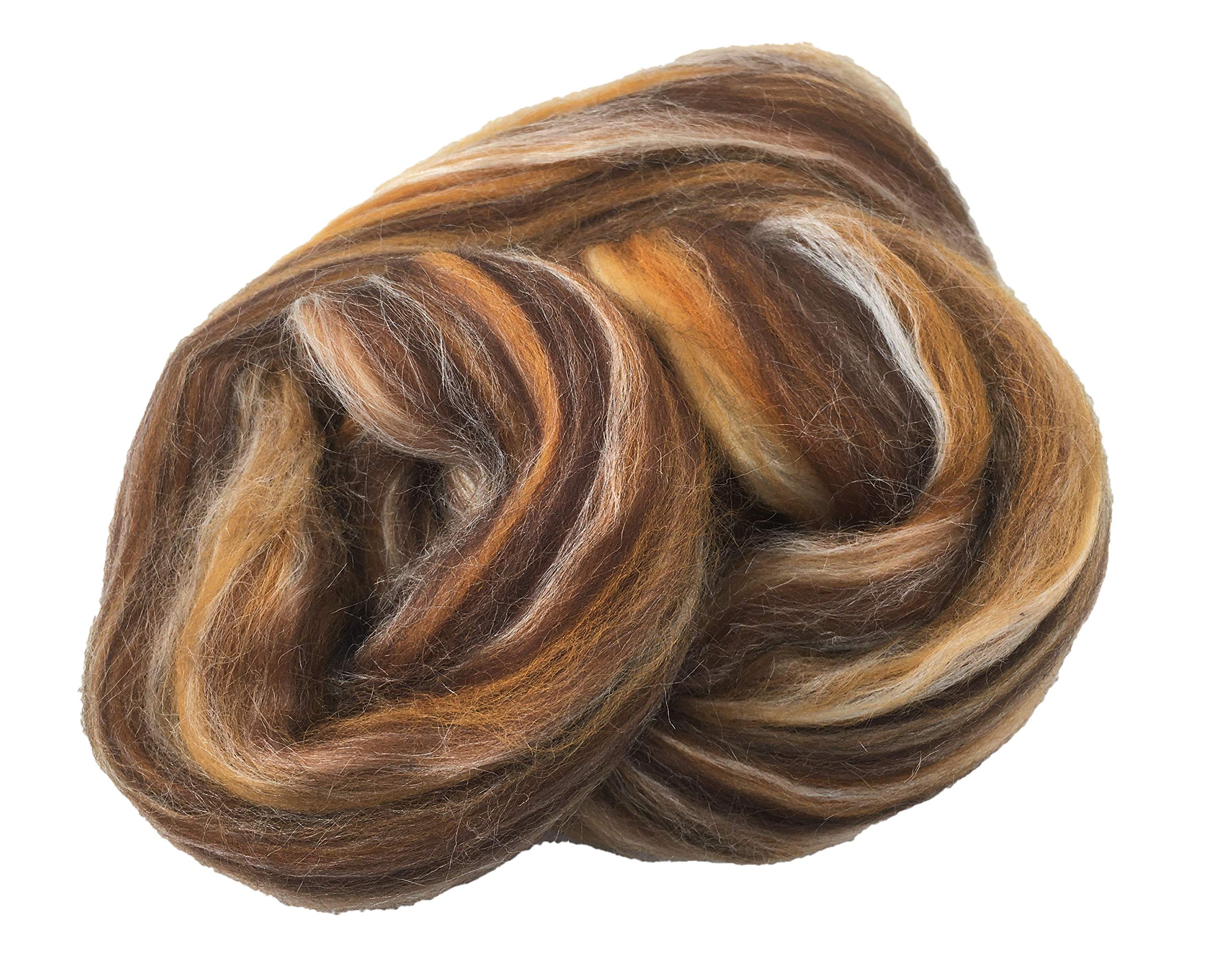 Molten Designs Merino Felting Wool with Silk - Amber Vein