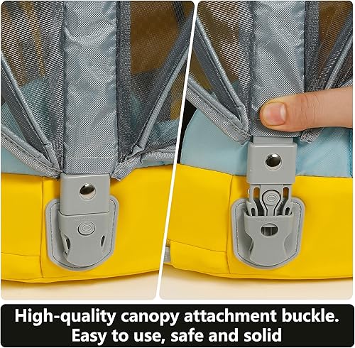 Miniatura 6 de Mambobaby Float Add Tail - Flotador de natación para bebé con dosel, piscina sólida, entrenamiento de natación, flotadores de agua sin aire, anillo