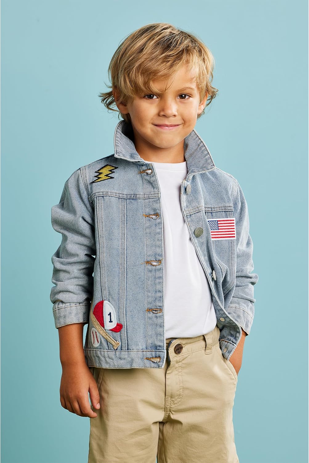 Mud Pie Boys' Mud Pie Children's Boy Patch Jacket