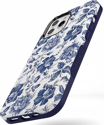 Miniatura 6 de Casely Funda para iPhone 1212 Pro  Rosa a la fama  Floral rosa azul y blanca  Compatible con MagSafe  Diseño protector audaz