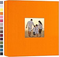 Vista 61 de potricher Álbum de fotos de lino de tapa dura de 4 x 6 pulgadas, 600 fotos, gran capacidad para la familia, boda, aniversario, bebé, vacaciones Caqui