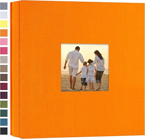 Miniatura 61 de potricher Álbum de fotos de lino de tapa dura de 4 x 6 pulgadas, 600 fotos, gran capacidad para la familia, boda, aniversario, bebé, vacaciones Caqui