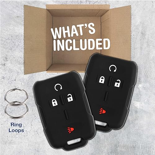 Miniatura 3 de KeyGuardz - Funda protectora para llave de coche inteligente sin llave para Chevy GMC Sieraa Silverado (paquete de 2)