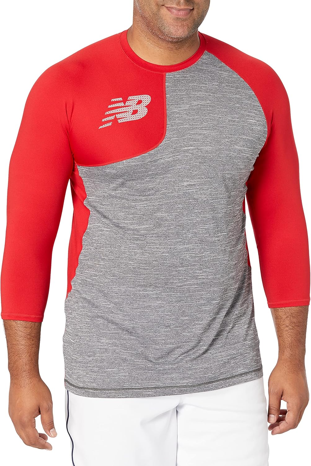 New Balance Men's Baseball Assymetric Right 3/4 Sleeve