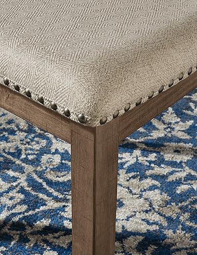 Miniatura 11 de Signature Design by Ashley Moriville Modern Farmhouse 19" Upholstered Dining Room Chair, 2 Count, Brown Marrón oscuro